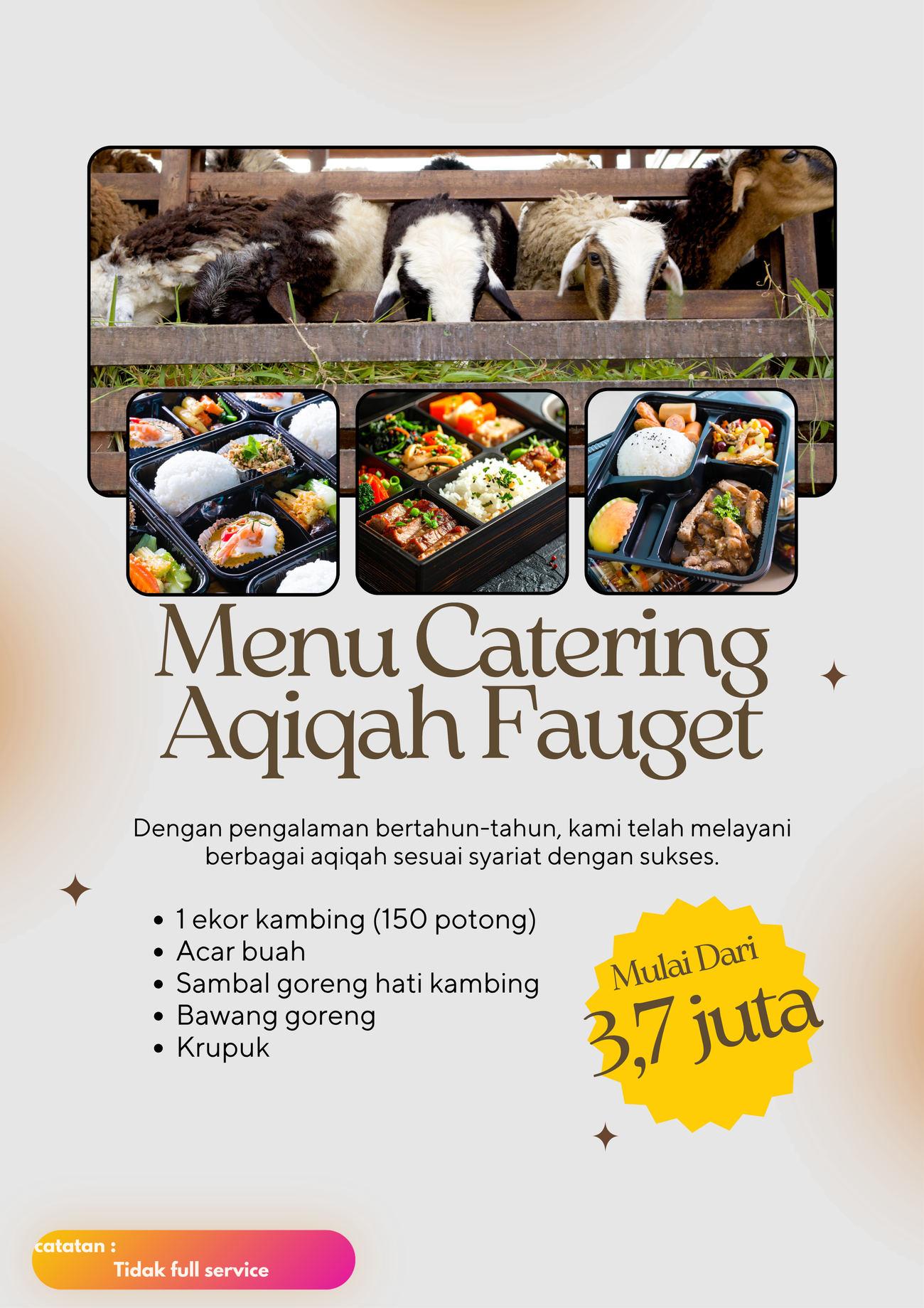 Halaman 2 brosur price list Nur Marisa Catering, Aqiqah Fauget