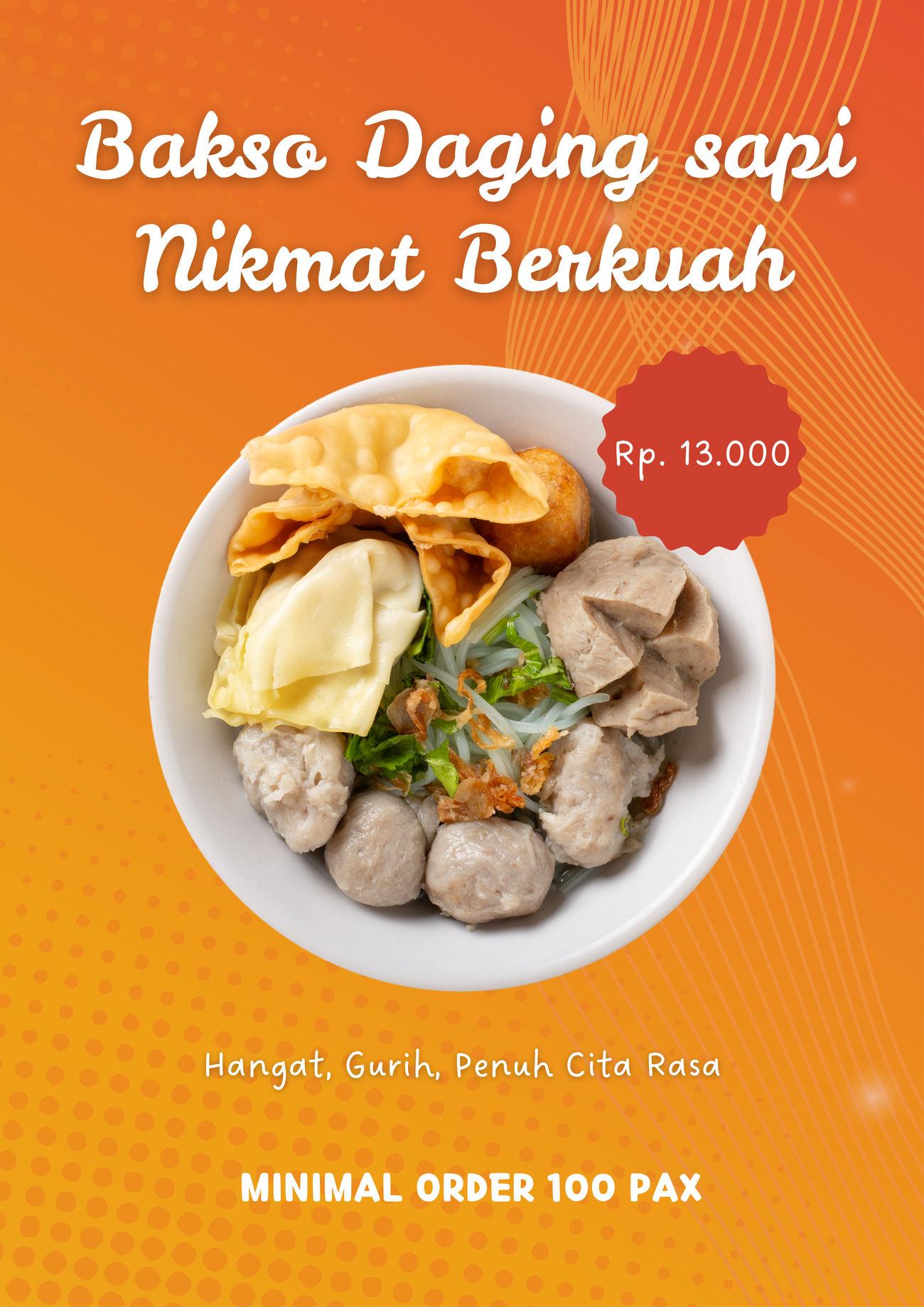 Halaman 9 brosur price list Nur Marisa Catering, Bakso daging sapi
