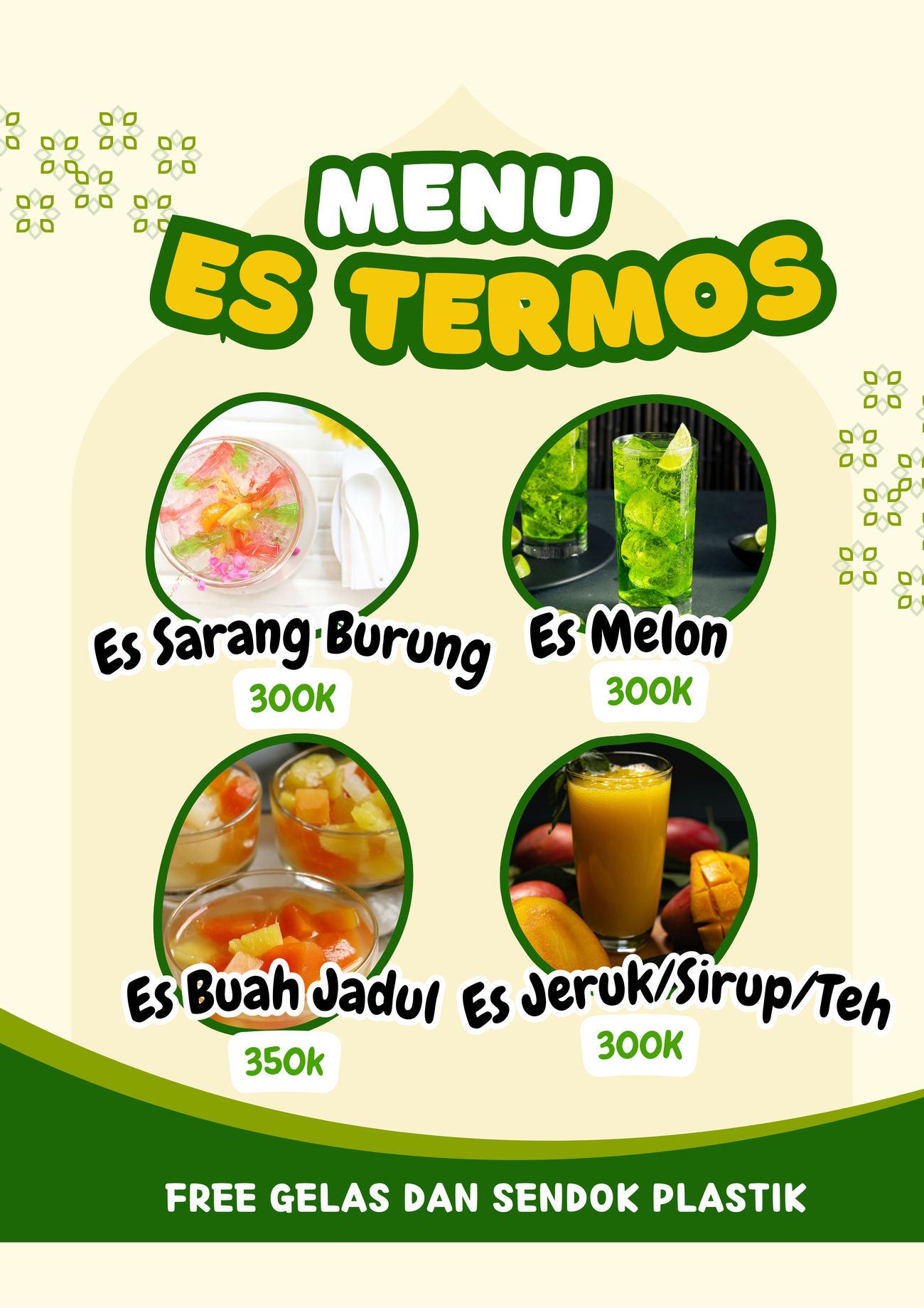 Halaman 11 brosur price list Nur Marisa Catering, Es termos